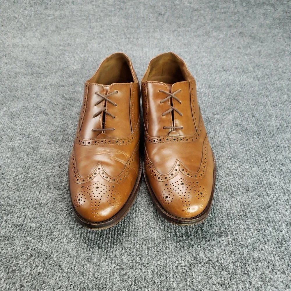 Cole Haan Grand.OS Shoes Mens Size 10.5 Brown‎ Leather Wingtip Dress Oxford